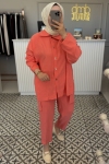 Mercan Önden Çıtlı Oversize Takım