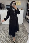 Siyah Jakar Etek Ceket Takım 1039