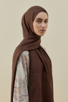 Merwish Kahverengi İconic Şal 2605