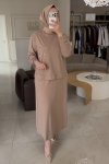 Nuss Camel Pullu Etekli Takım 1078