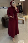 Nuraa Collections Bordo Anora Abaya