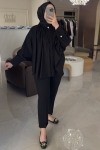 Merwish Siyah Paris Gömlek