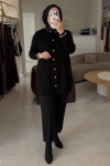 Tıg Trıko Siyah Taş Detaylı Rayon Ceket