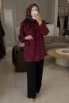 Nuss Mürdüm Fırfır Detaylı Tunik 3011