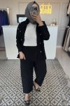 Siyah Taş İşleme Gömlek