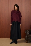 Merwish Bordo Venice Şal Triko Tunik 1507