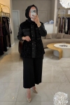 Nuss Siyah Dantel İşleme Kap 6055