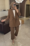 Kahverengi BLAZER CEKET TAKIM