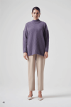 Mor Angora Çizgi Tunik-7005