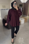 Merwish Bordo Paris Gömlek