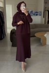 Nuss Bordo Fitilli Merserize Etekli Takım 701