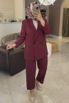Bordo BLAZER CEKET TAKIM