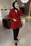 Esswaap Kırmızı Yün İçerikli Ceket