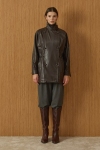 Merwish Kahverengi Shadow Leather Deri Ceket 1907