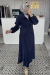 Lacivert Jakar Etek Ceket Takım 1039