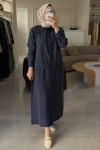 Nuss İndigo Omzu Boncuk İşleme Takım