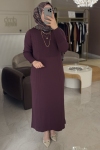 Nuss Bordo Triko Elbise 509