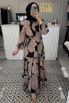 Siyah Yelpaze Elbise