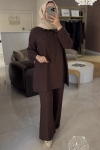 Nuss Kahverengi Taşlı Pantolonlu Takım 1019
