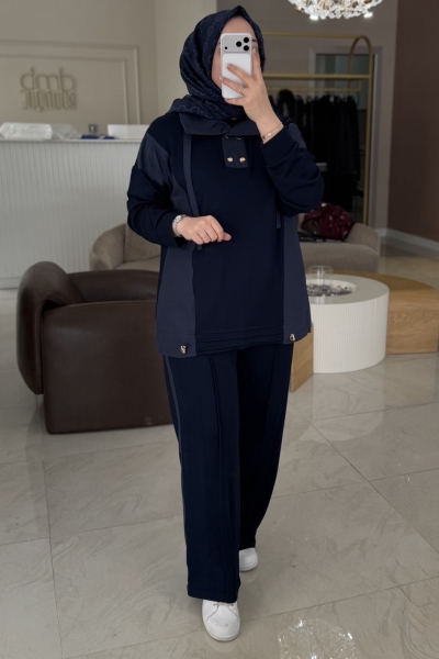 Dmb Butik Lacivert Paraşüt Detaylı Takım