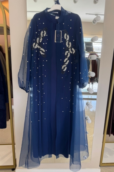 Orhan Store Lacivert Taş İşleme Abaya