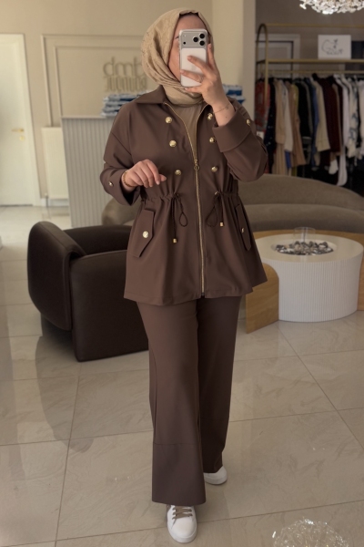 Ghisa Vizon Gold Düğme Detay Takım