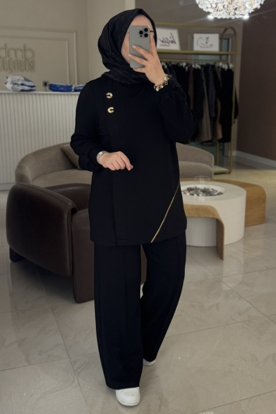 Nuss Siyah Gold Detaylı 1024 Takım