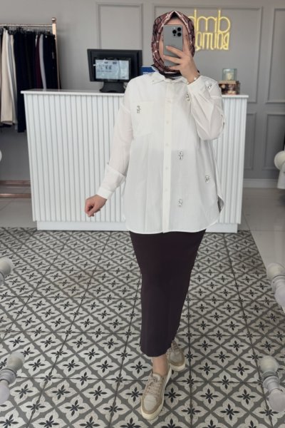 Kahverengi Triko Kalem Etek - 013