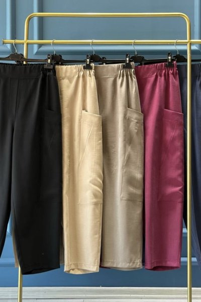 Haki Kanguru Kanvas Pantolon