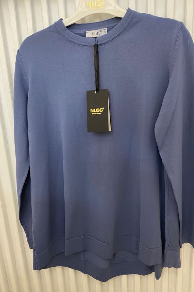 Nuss İndigo Kısa Oval Kesim Tunik-902