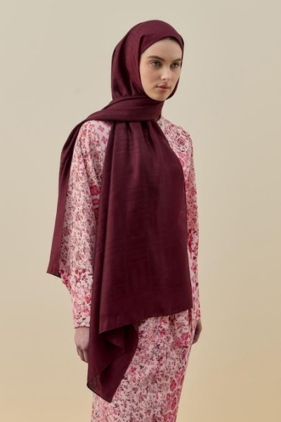 Merwish Bordo Royal Modest Şal 2610