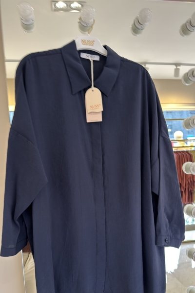 Nuss Navy Tensel Rahat Gömlek-3001