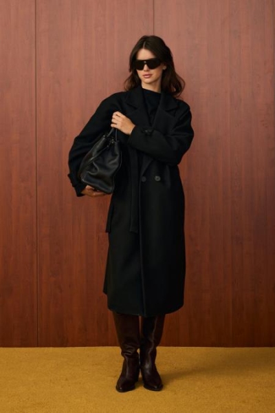 Merwish Siyah Kuala Kaşe Kaban