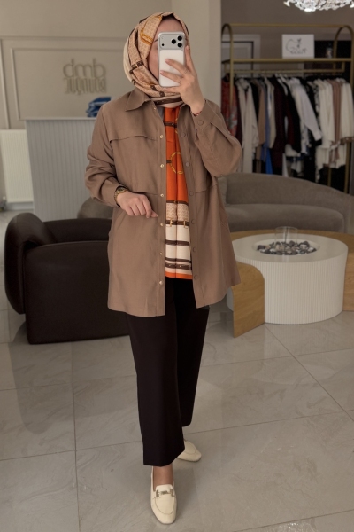 Nuss Camel Koton Çıt Düğme 6035 Kap