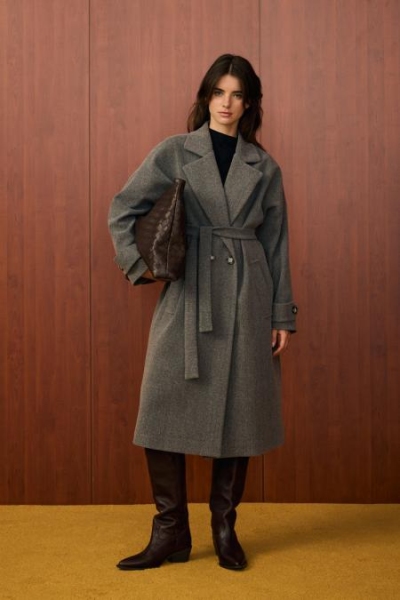 Merwish Gri Kuala Kaşe Kaban