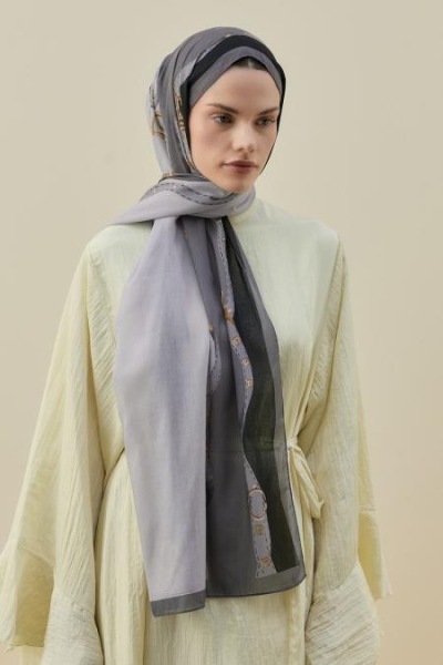 Merwish Füme Mirage Şal 2607