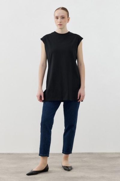 Merwish Siyah Kolsuz Tshirt 1810
