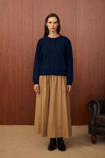 Merwish Lacivert Bomber Mini Hırka