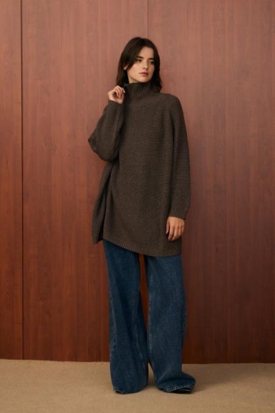 Merwish Kahverengi Ops Pop Triko 1525