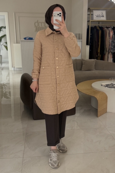 Esswaap Camel Gold Düğme Detaylı Kap