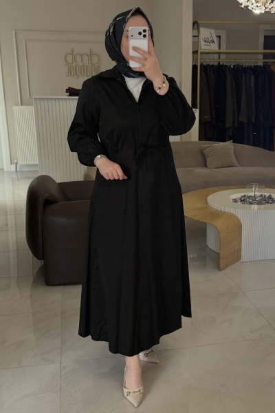 Merwish Siyah Maldiv Elbise