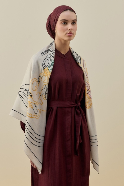 Merwish Taş Chale Omuz Şalı 2617