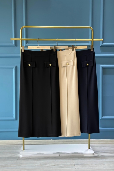 Sentez Grup Lacivert Nora Cepli Etek