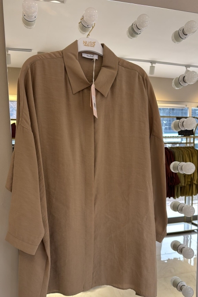 Nuss Latte Tensel Rahat Gömlek-3001