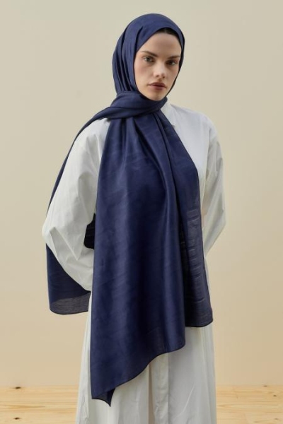 Merwish Lacivert Oriantal Elegance Şal 2602