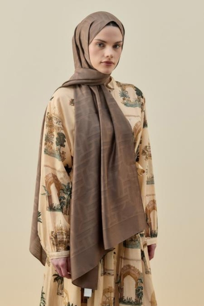 Merwish Kahverengi Oriantal Elegance Şal 2602