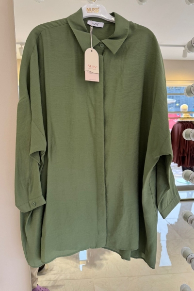 Nuss Sarmaşık Tensel Rahat Gömlek-3001