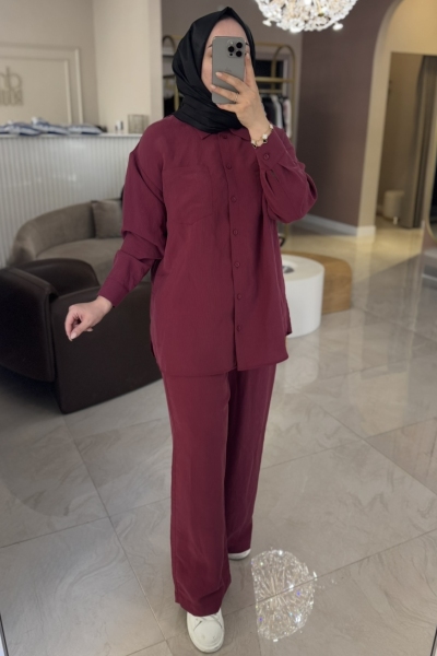 Nuss Bordo Fitilli Tensel Takım-1021