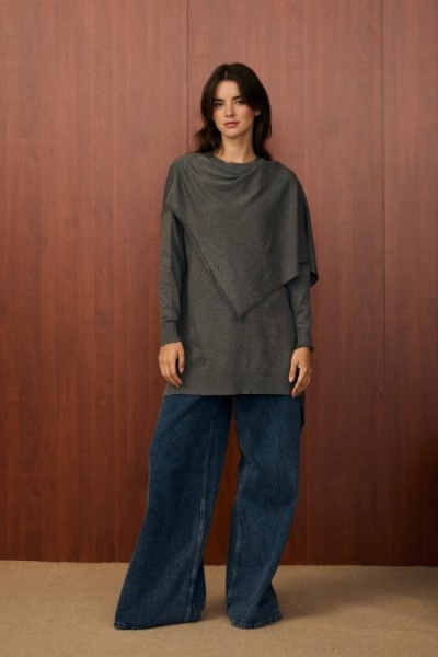 Merwish Gri Meryy Triko Tunik 1506