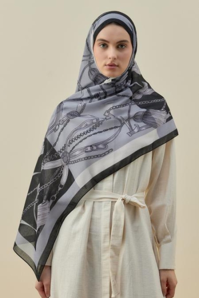 Merwish Siyah Modern Grace Şal 2613